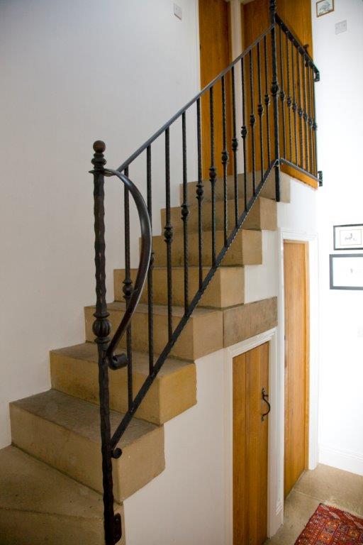 Stone stairs to the bedroom